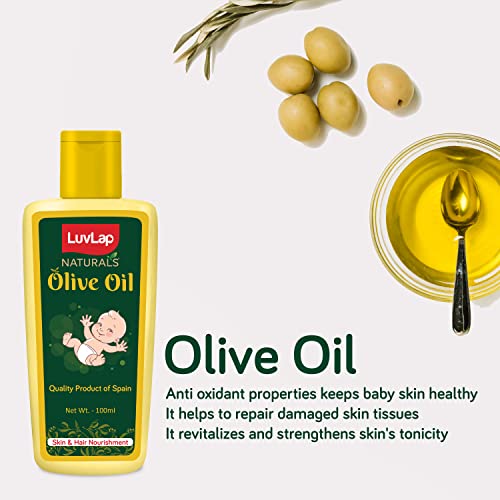 LuvLap Naturals Baby Body Massage Olive Oil, Spainsh Premium Olive Oil, Enhances Bone & Muscle strength (100 ml) - Image 4