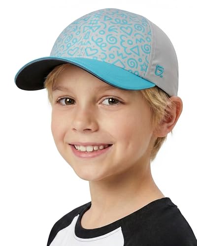 GADIEMKENSD Toddler Baseball Hat with Kaleidoscope Pattern UV Protection Baby Sun Cap for Kids Breathable Toddler Baseball Caps for Boys Girls Summer Beach School Blue Grey 2-5T