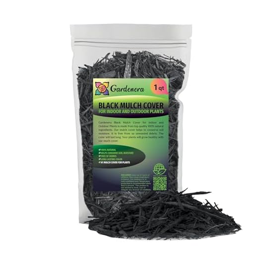 Gardenera Premium Black Mulch Cover - Enhance Your Landscape with Vibrant Color and Nutrient-Rich Benefits - 1 Quart