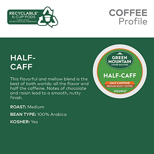 Green Mountain Half-Caff Coffee K-Cups, 96/Carton #TOP3