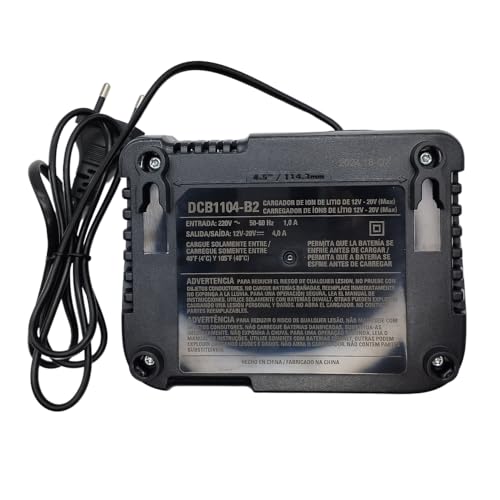 Carregador de Bateria DCB1104-B2 220V Compatível com Parafusadeira DeWalt DCD785-B2 Tipo 2