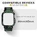 XYF Sport Smartwatch Cases with Band for Men, Rugged Shockproof Protective Metal Bumper Case,Compatible with Apple Watch 45mm 44mm Series 9/8/7/6/5/4/SE 3/2/1 Wristband (44/45mm,Camouflage/Black)