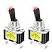 DaierTek 30 Amp Heavy Duty DC Toggle Switch, 12V 30A Lighted Toggle Switch with Red LED 12 Volt for Automotive Car Truck Vehicle UTV -2pcs