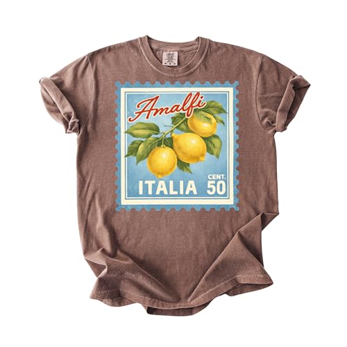 Amalfi Italy Lemon Graphic T-Shirt Vintage Travel Tee Citrus Fruit Summer Shirt Italian Tee