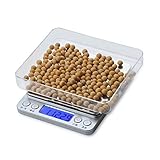 Báscula multifuncional de alta precisión pantalla LCD tara de acero inoxidable características ABS para cocinar frutas y verduras pesaje