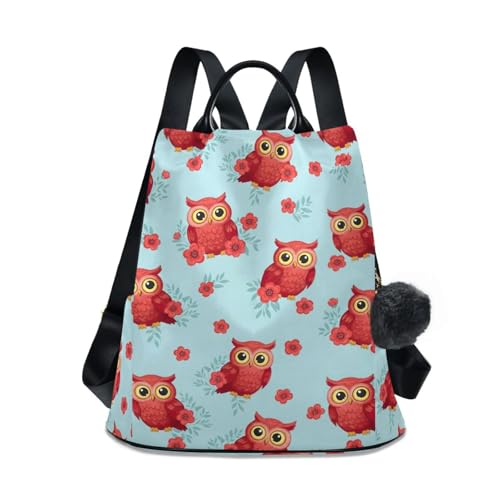Sac à dos femme motif chouettes contre le vol dans le métro