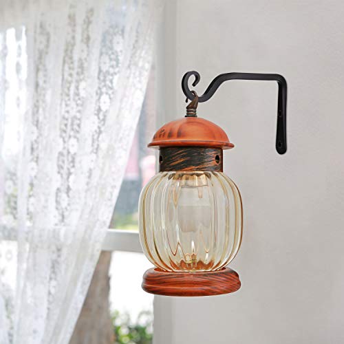 Onepeng 6-Inch Hanging Plant Hook,Decorative Straight Plant Hanger For Bird Feeders,Planters,Lanterns,Wind Chimes,Indoor/Outdoor (2 Pack, Black) #TOP6