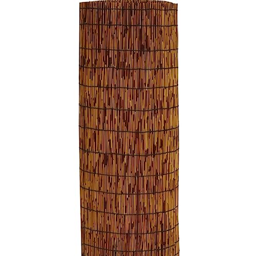 Schilfrohr Fechten Balkon Sichtschutz, Natürliche Schilfrohrmatte Windschutz Sonnenschutz, Schilfrohr Blickschutz und Windschutz, Bambus Sichtschutz Holzzaun für Offene Terrasse und Gartenzäunen ( Col