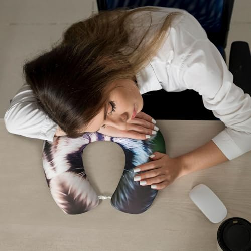 Almohada de viaje de espuma viscoelástica negra miniatura 7