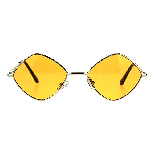 Diamond Shape Sunglasses Vintage Indie Fashion Color Lens Spring Hinge2