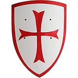 ritterschilder malvorlagen Holz Generique - Kinder-Ritter-Schutzschild Weiss-rot