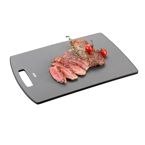 GEFU Schneidebrett LEVORO | Antimikrobiell beschichtet & klingenschonend, rutschfest, spülmaschinengeeignet, hygienisch | groß 38 x 26 cm