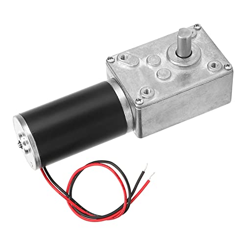 Image of 24V DC Reversible Gear Motor 30RPM with 8mm Shaft Diameter High Torque Metal Speed Reduction Motor Ball Bearing Electric Motor for Robotics and Automation