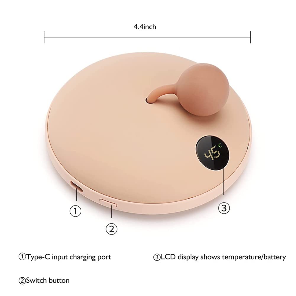 Chillers Scaldamani Ricaricabili, Banca di Alimentazione elettrica Portatile USB Riutilizzabile con Display a LED, scaldamani Caldo a Doppia Faccia scaldamani Tascabile Regalo per Uomo Donna Inverno