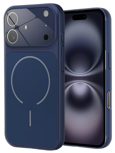 Image of SHINESTAR iPhone 16 Case - Premium Shockproof Protective Cover, Wireless Charging Compatible, Slim & Durable Luxury Back Cover with Camera Protection (Blue)