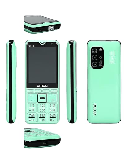Image of Q1 4g Touch Screen Keypad Mobile|Volte- sim Supports|Dual SIM|2.8 inch Screen|3500 mAh Battery|Supports Whatsapp|Facebook|Instagram|You Tube|Video Calling|Super Touch|Black. (Green)