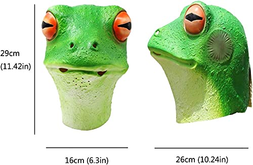 PartyCostume Deluxe Novelty Halloween Costume Party Latex Animal Head Mask Frog, M