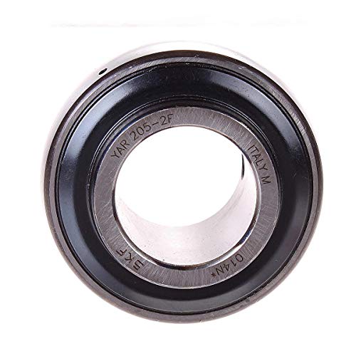 SKF YAR-205-2F Ball Insert Bearing, Stainless Steel, 15MM Outer Ring Width, YAR2 Series, 52MM Outside Diameter, 7000RPM, 25MM BORE, ZINC Plated, -40 to 210DEG F