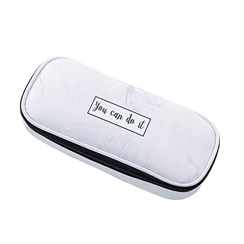 Portable Pencil Case Cute Canvas Pen Bag Pencil Pouch with Zipper Pen Holder for Student (Green)