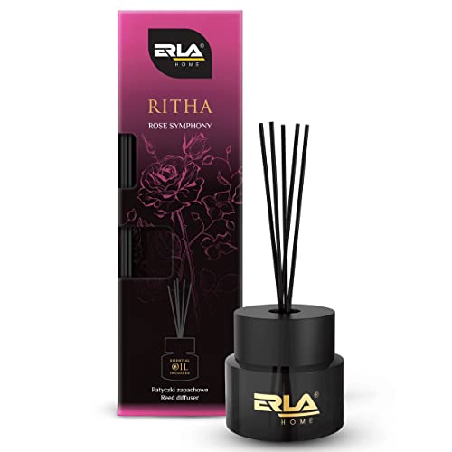 ERLA Varitas Perfumadas 'ROSE SYMPHONY' (100 ml) - Varitas Perfumadas para el Ambiente - Ambientador con aroma a flores de verano, rosas y jazmín