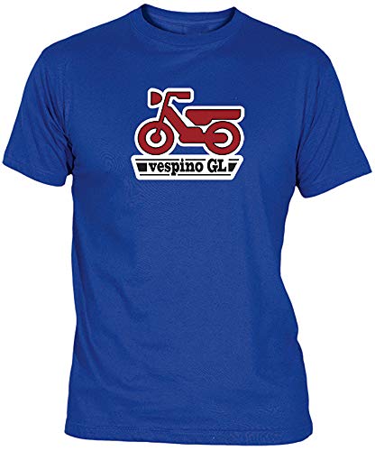 Camisetas EGB Camiseta Vespino Adulto/niño ochenteras 80´s Retro (XL, Azulón)