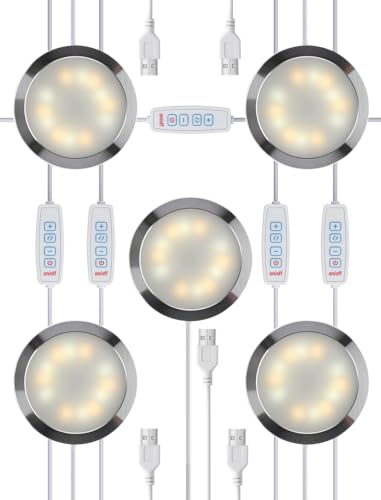 5PCS LED Lamp Kit 001 Three Colors for Bambu Lab H2D/A1/A1mini/P1S/P1P/X1C, 3000K Warm Light with 5V USB Powered Outage,