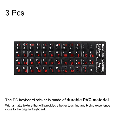 PATIKIL 3 Piezas Pegatinas Teclado Ruso para Laptop miniatura 3