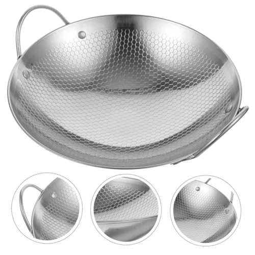 Wok de acero inoxidable con doble asa y tapa miniatura 3