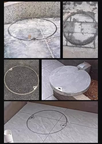 Copertura invisibile resistente per botola settica da 78,7 cm, con gancio, personalizzabile per vialetti e autostrade, forte portante, design durevole e sicuro.
