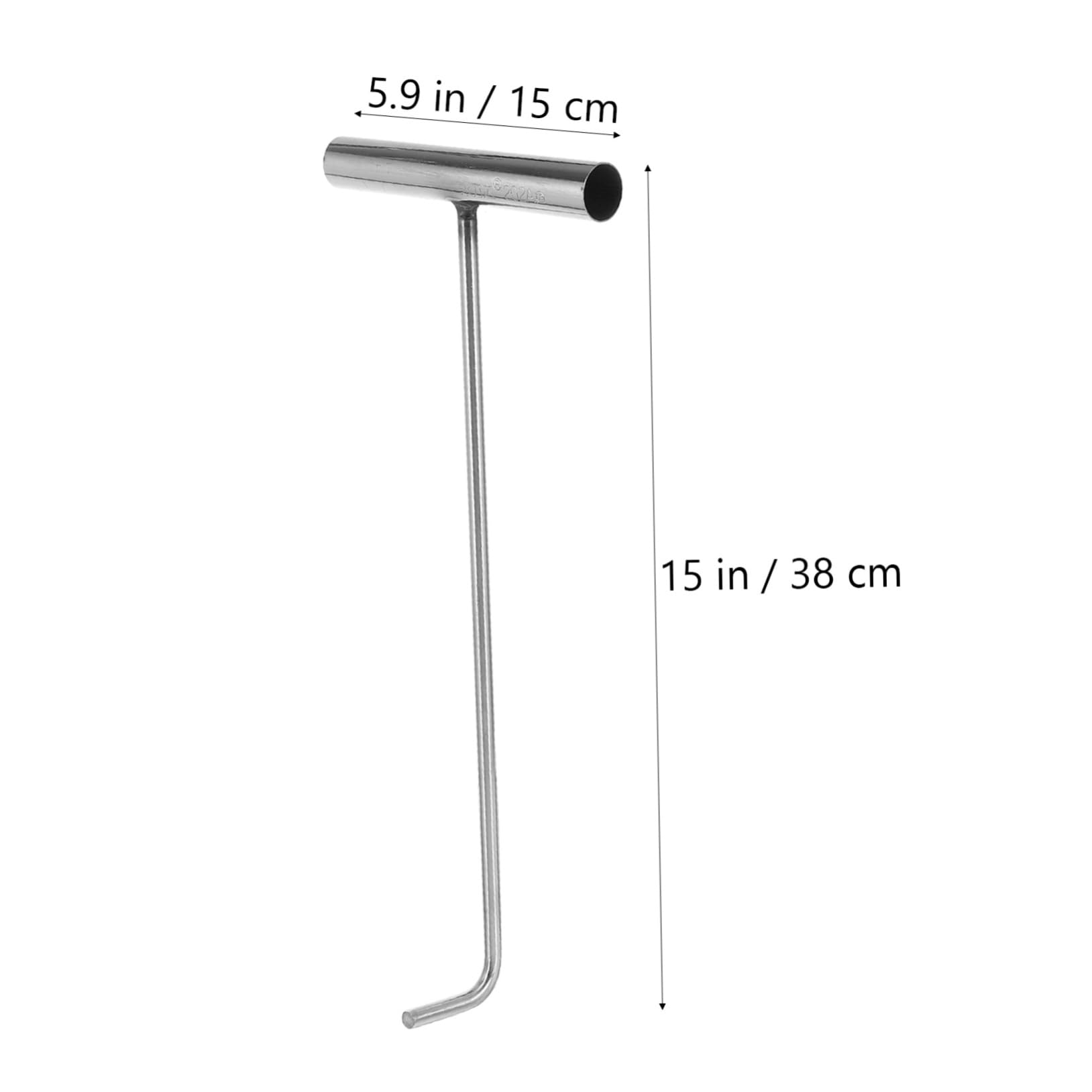 IMIKEYA Manhole Cover Lift Hook t Handle Tool Hook Stainless Steel Easy to Use for Sewer Maintenance