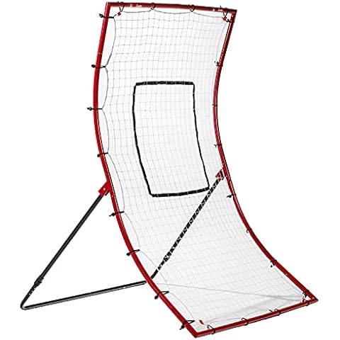 Franklin Sports Baseball Rebounder Net - Baseball + Softball Pitchback Net + Pitching Target - All Angle Bounce Back Net - Return Fielding Trainer - 48",Red Cover