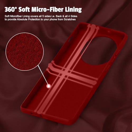 Image of LIRAMARK Liquid Silicone Soft Back Cover Case for OnePlus 13 /1+13 5G (Red)