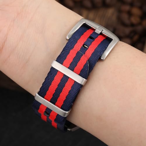 Image of watchdives Nylon Watch Band 20mm 22mm Multicolor Replacement Watch Straps for Men Women