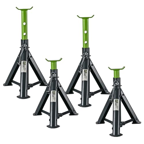 TRUTZHOLM 4X Unterstellböcke Stützböcke Stützen Tragkraft 2/3 / 6/12 t wahlweise Wagenheber Abstellböcke (2 Tonnen klappbar)
