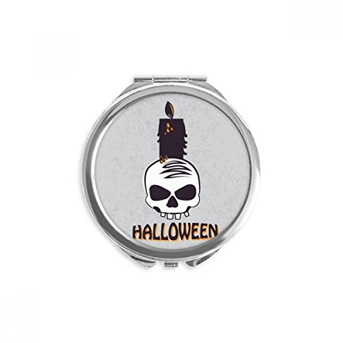 Miroir de poche crâne d'Halloween portable multicolore pour miroir de poche