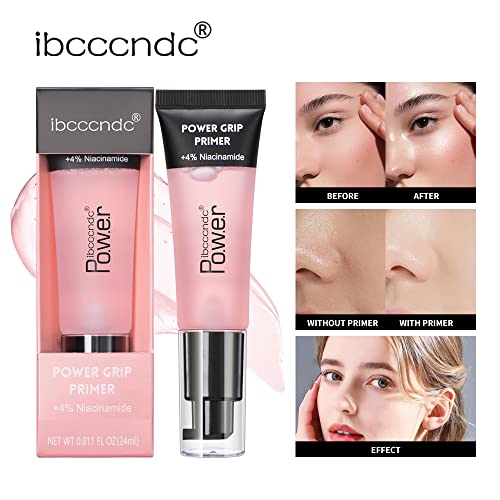 Face Primer Makeup Pore Power Grip Primer,Gel-Based Gripping Jelly Primer For Moisturizing & Locking Foundation Long-Lasting Perfect Makeup Base (#2 4% Niacinamide) #TOP3