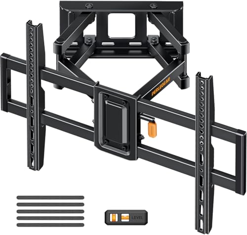 Perlegear Supporto TV Parete da 37-82 Pollici, Staffa TV Girevole Inclinabile ed Estendibile, Braccio Ultra Resistente Fino 60kg, VESA 200x100-600x400mm