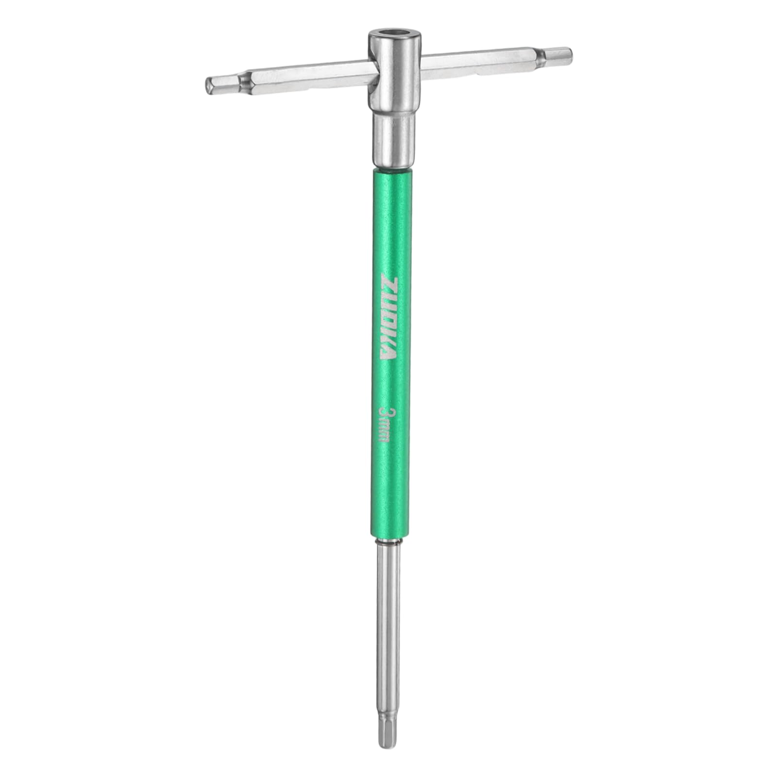 sourcing map Sliding T-Handle Hex Key Wrench 3mm Metric 3-Way Free Sliding Handle Spinner Sleeves CR-V Steel Hex Wrench for DIY Home Repair
