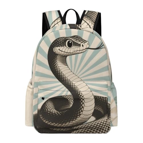 Cool 3D Snake Animal Backpack For Boys - Lightweight Kids School Bookbag With Side Pockets 28x14x44cm - View #6