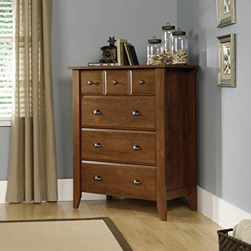 Sauder Shoal Creek 4-Drawer Chest, L: 34.72" X W: 18.58" X H: 42.68", Oiled Oak Finish #TOP1