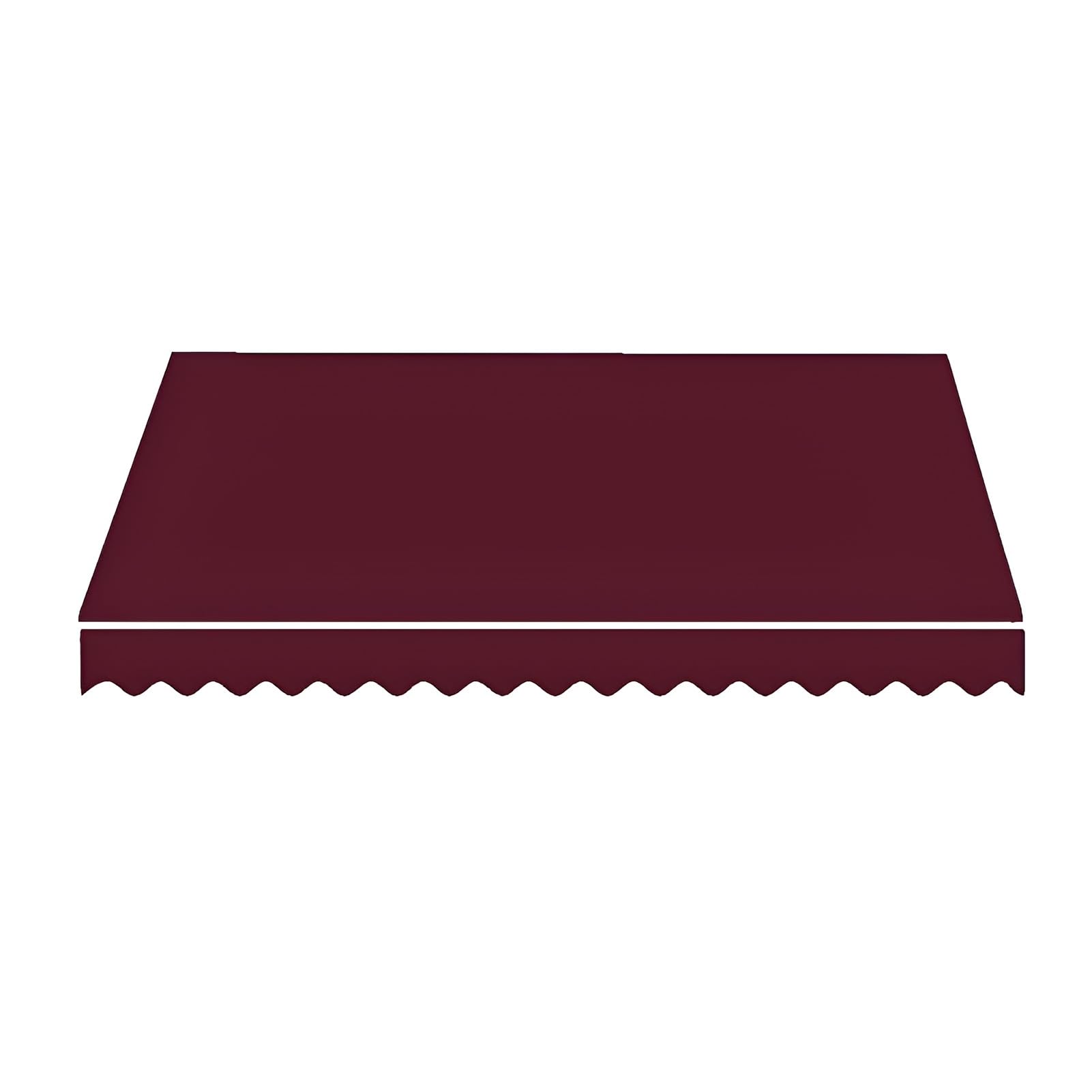 Auvent rétractable bâche en polyester rouge imperméable pour store de jardin