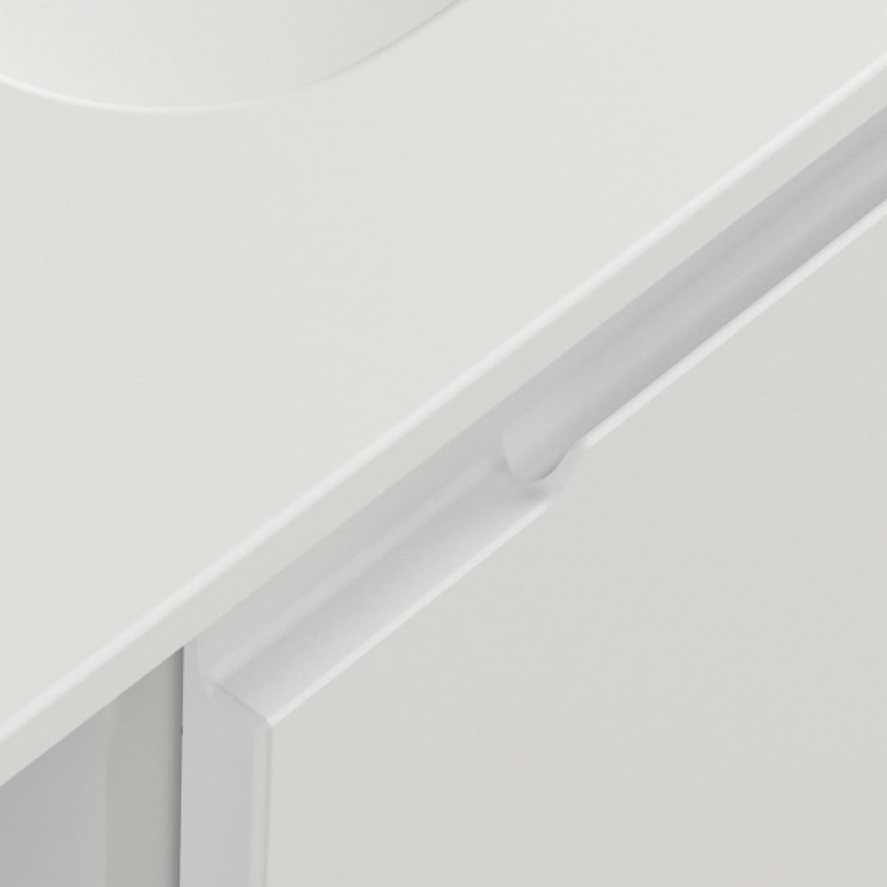 Diventa Modello Diva Star, Colonna Bagno sospesa con 2 ante e 2 vani a giorno, colore bianco e grigio