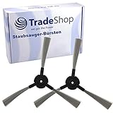 2x Staubsauger-Bürsten 3-armig Bürsten-Set für Klarstein Cleantouch Saugroboter KV8 210C 210XR Lilin Robot LL-A320 LL-A325 LL-A335 LL-A336 LL-A337 LL-A338 MyGenie XR210