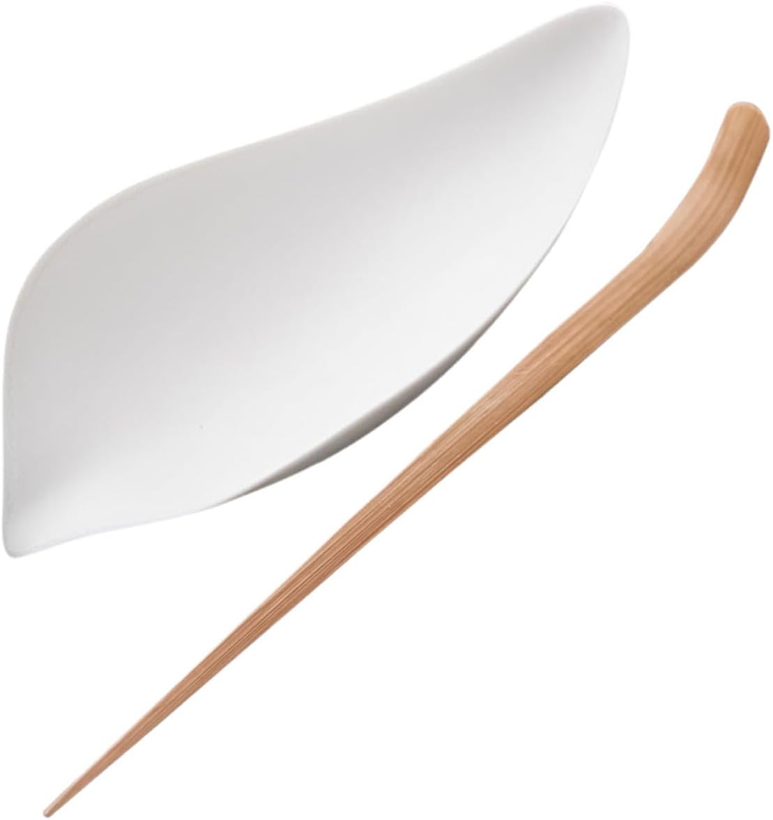 Portable Ceramic Tea Scoop Vintage Non-handle Loose Leaf Shovel Lightweight and Safe Porcelain Teaspoon for Precise Tea Brewing and Serving