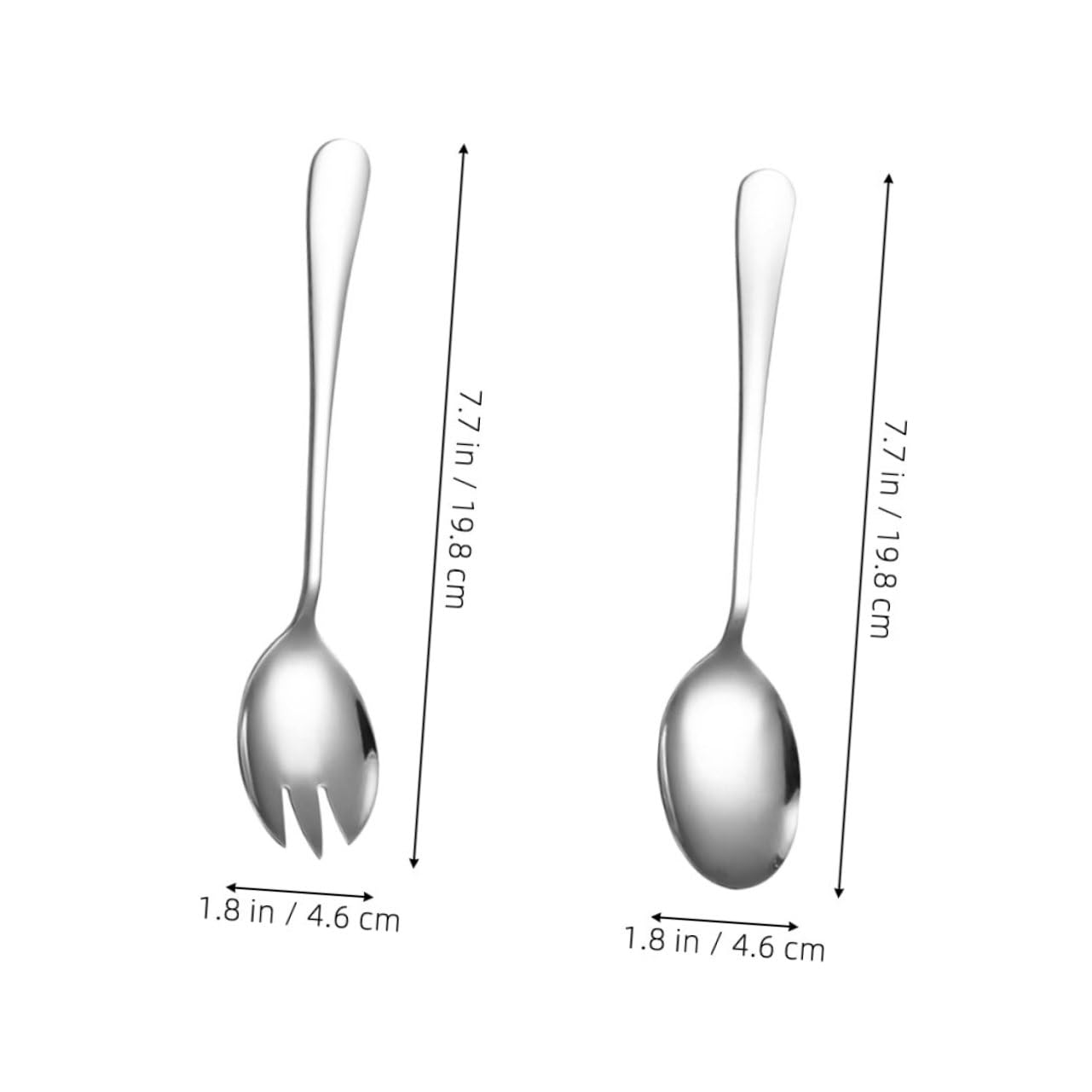 PRETYZOOM 4pcs Salad Forks Spoons for Easy Mixing and Serving Dishwasher Safe for Home and Catering Events