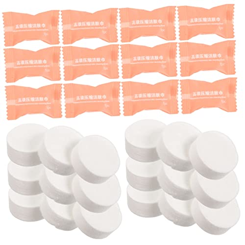 Gogogmee 50Pcs Convenient Compressed Towels Tablets Portable Wash Towels for Travel Home and Outdoor Activities Face for Hotels and Salons