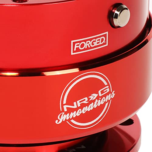 Nrg Innovations Gen 2.0 Steering Wheel Quick Release Adapter With Mounting Bolts & Allen Key, Red Body/Red Ring, Srk-200Rdrd #TOP1