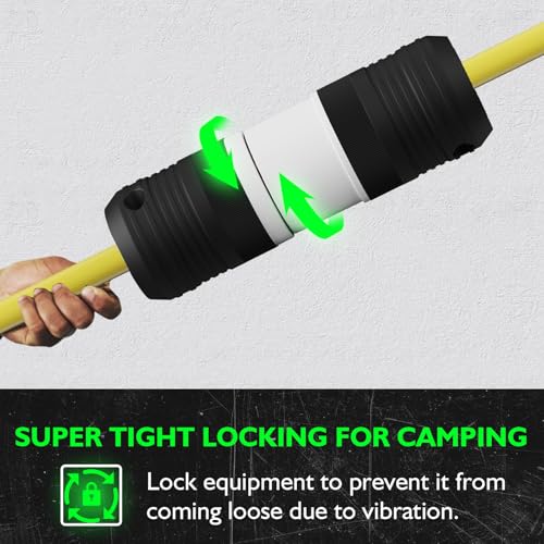 Image of 1 Pack NEMA L5-20P Locking Plug, 20 Amp Generator Replacement Plug 125V 2 Pole 3 Wire Grounding,Twist Lock Adapter Male Plug , Industrial Grade Heavy Duty, UL Listed (E355464)