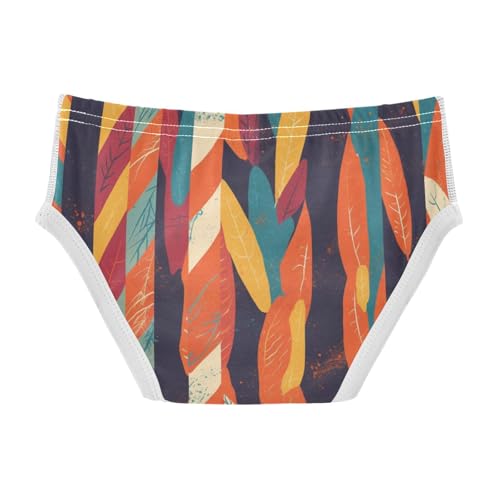 KLL Fall Autumn Transparent Color Leaves Baby Boys Soft Athletic Underwear Breathable Children Panties2