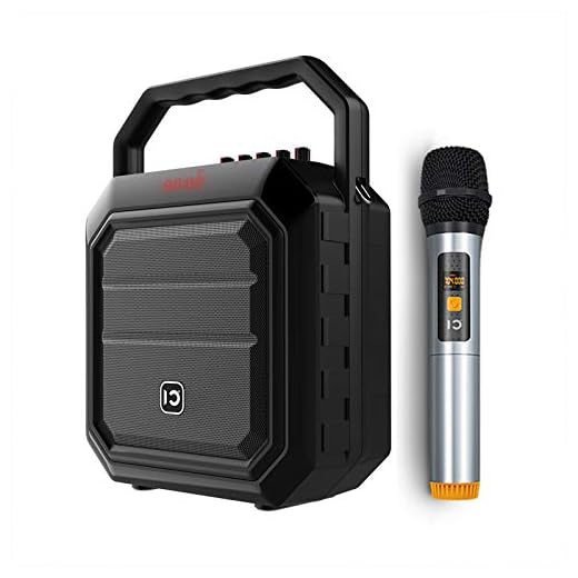 Portable Voice Amplifier Pa System Wireless Handheld Microphone with Speaker Sound Amplification Megaphone Karaoke Player Amp for Meeting, Presentation, Wedding, BBQ, Outdoor Activities, etc